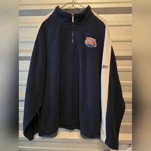 2007 Superbowl Reebok Men's Zip-Up Sweater in Navy and White